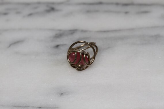Silver Ring with Pink Stone (5) - image 3