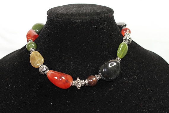 Multi Color Beaded Necklace - image 1