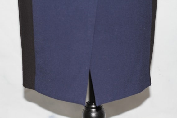 Blue & Black Pencil Skirt (S) - image 5