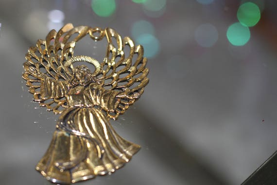 Gold Angel Pendant - image 2