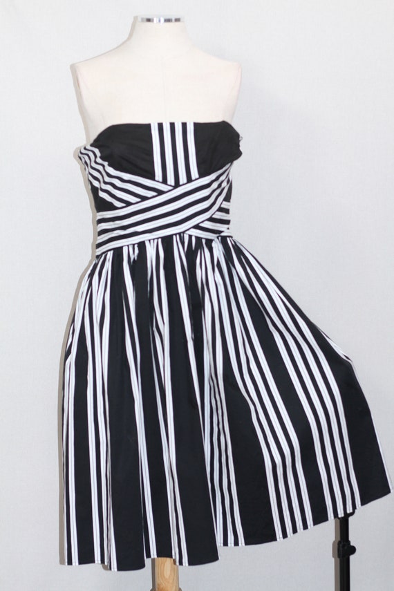Speechless Black & White Stripe Dress - image 8