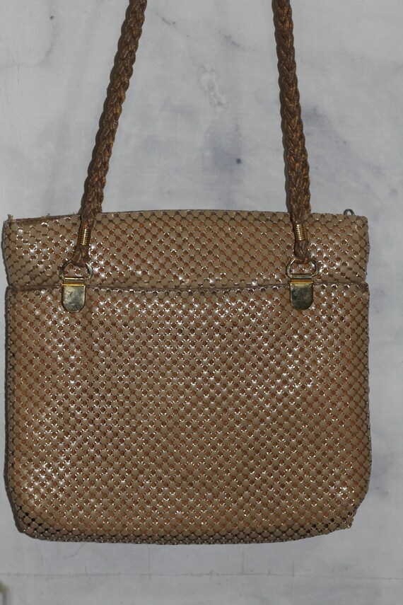 Gold Sequin Mesh Shoulder Handbag - image 6