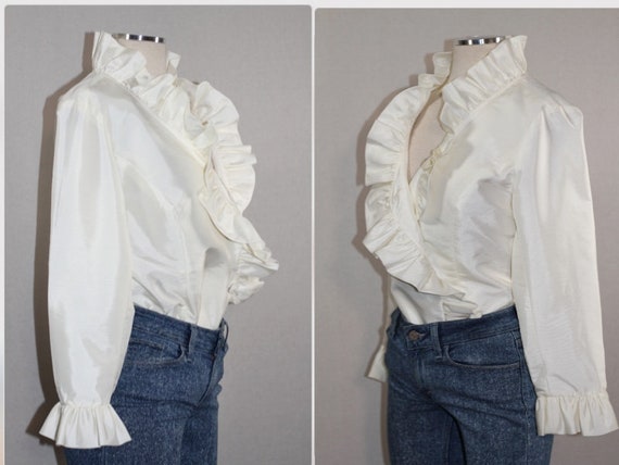 Calvin Klein Ivory Ruffle Blouse - image 2