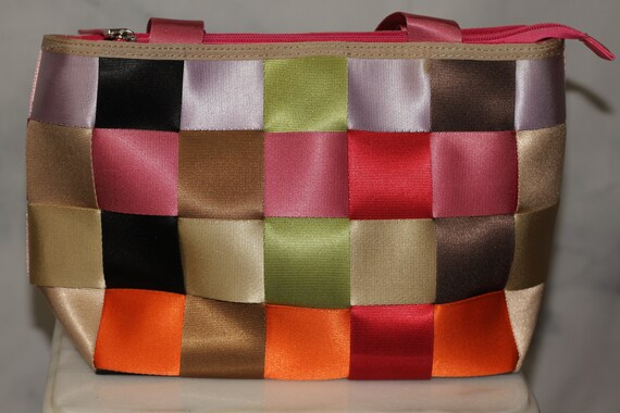 Patched Multi Color Handbag - image 5