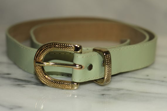 Green Leather Belt (14) - image 5