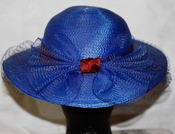 Designed By Sylvia Blue & Red Mushroom Hat