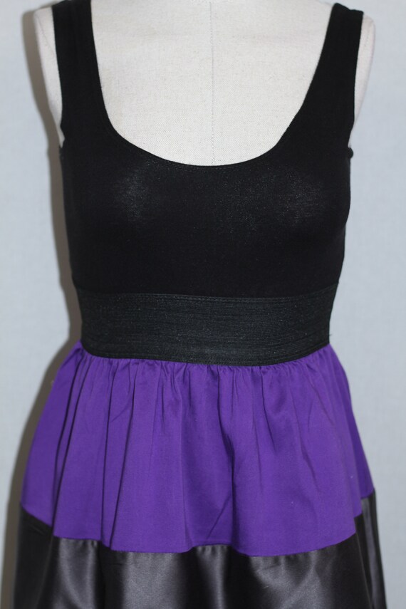 Black Grey Purple Dress - image 6