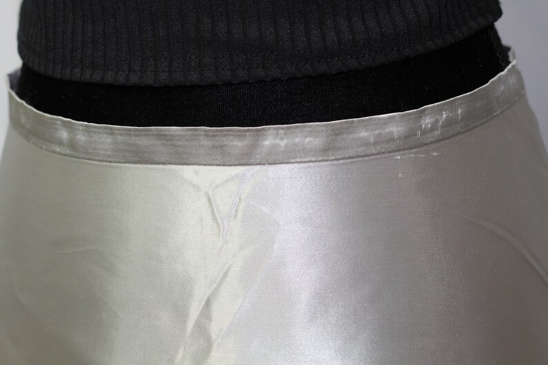 S-M Handmade Silver Long Ankle Skirt