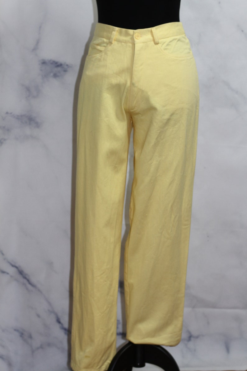 80/'s Farah Yellow Jeans Pants 8