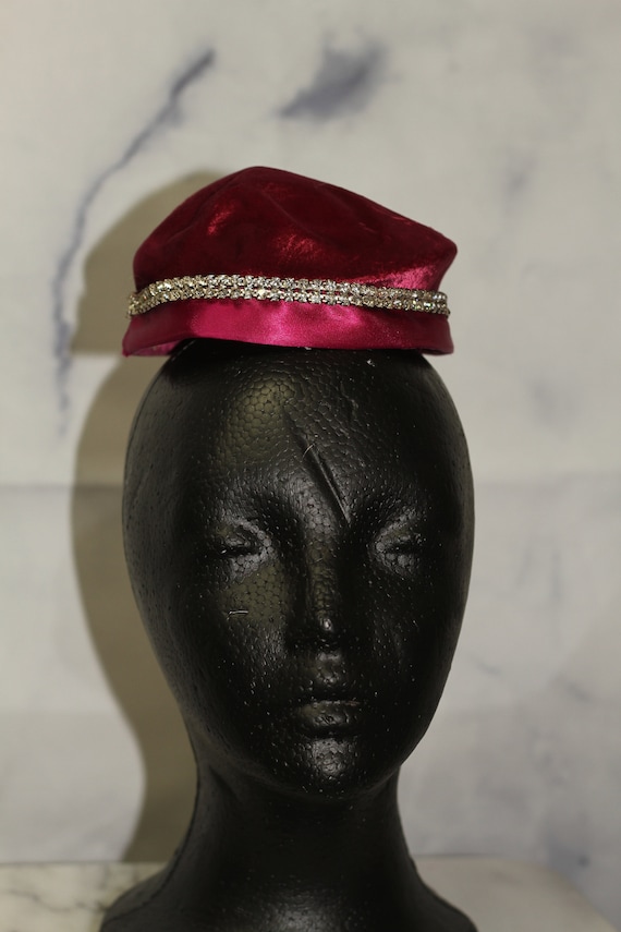 Vintage Pink Pillbox Hat Jackie Pink Pillbox. Hats for Men & Women main image 3