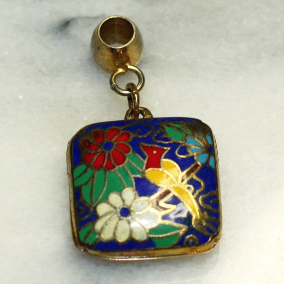 Floral Multi Color Enamel Pendant