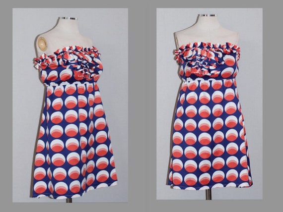 Judith March Orange Blue Dress Etsy