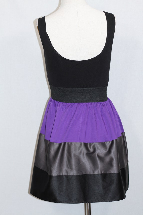 Black Grey Purple Dress - image 9