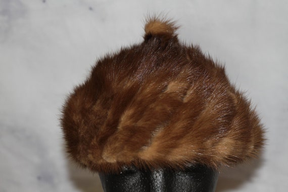 Vintage Brown Mink French Artist Beret Hat (7 3/8) - Etsy display picture 2