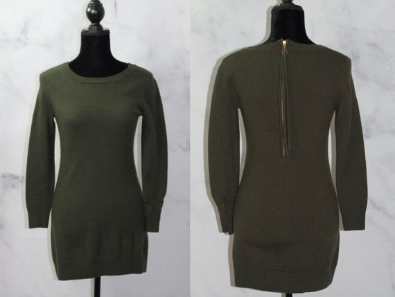 Cynthia Rowley Wool Army Green Dress (S)