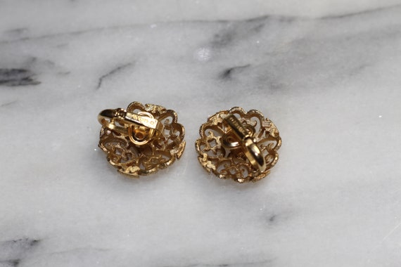 Gold Clip On Earrings - image 2