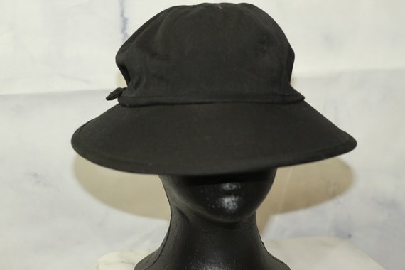 Black Cotton Newsboy Hat