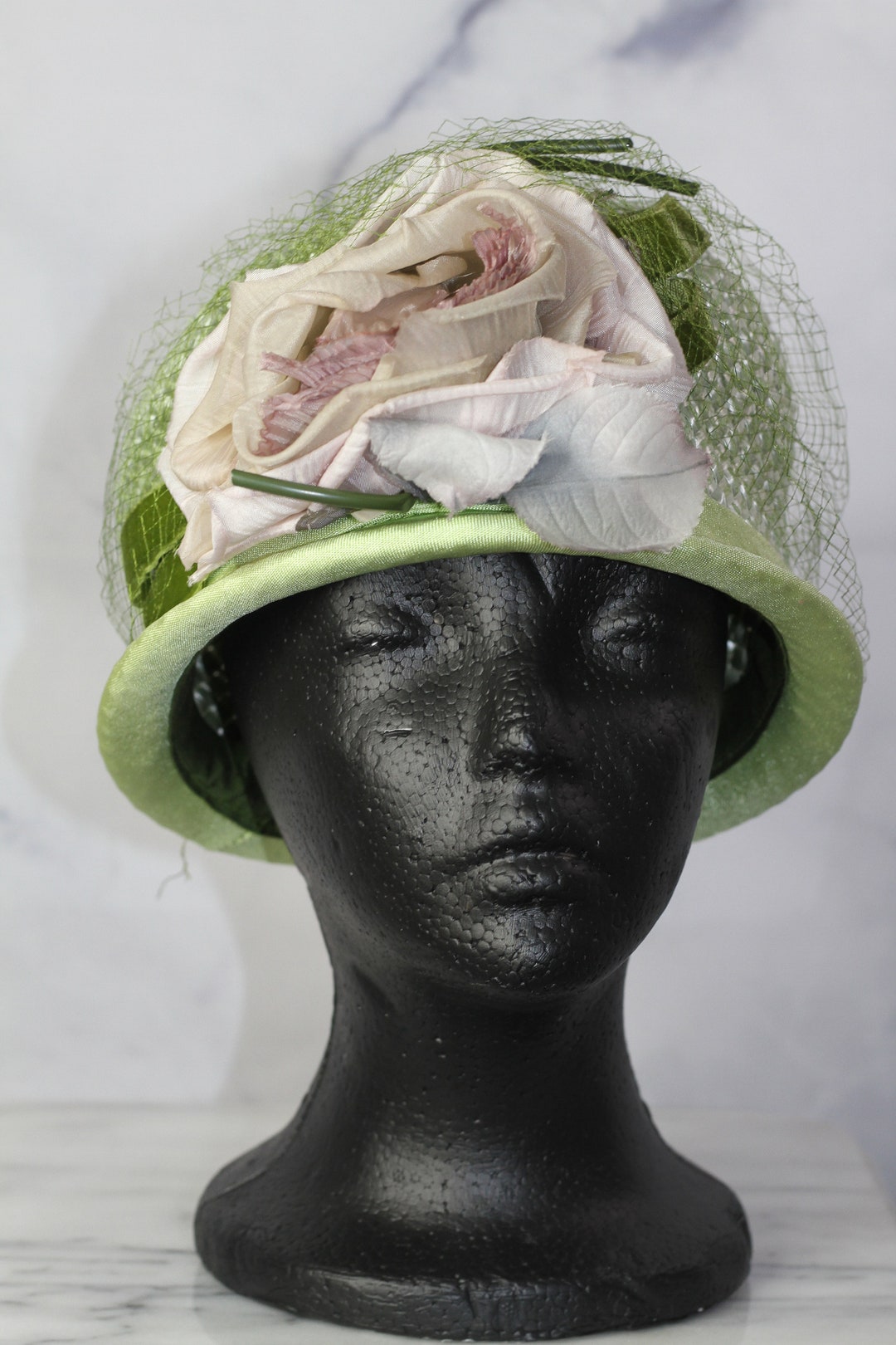Buy Round Pink & Green Net Pill Box Hat (8) Online in India  display picture 3