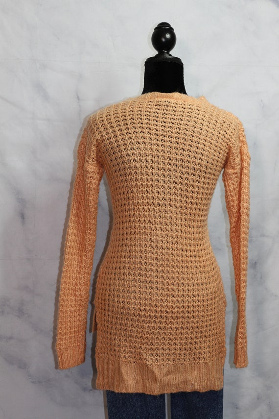 Peach Knit Sweater (s) - image 6