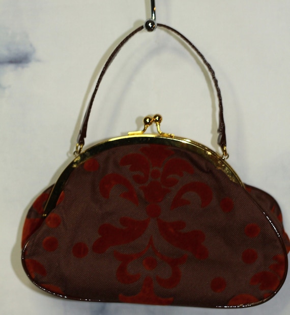 Gold & Brown Decorative Clutch Handbag