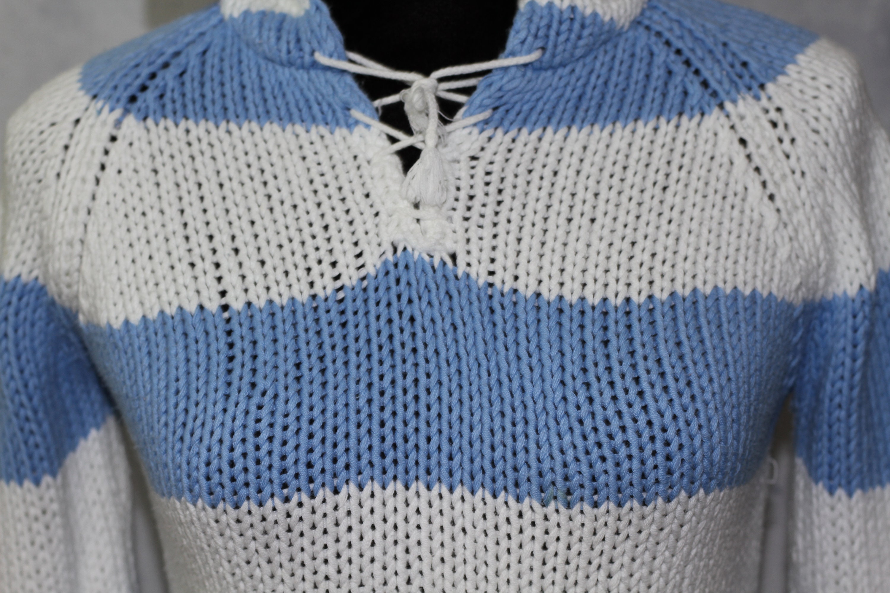 Sweat en molleton imprimé fantaisie - Bleu rayé - - 8.00