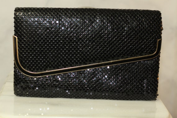 Glam Rock Convertible Clutch Black & Gold Handbag