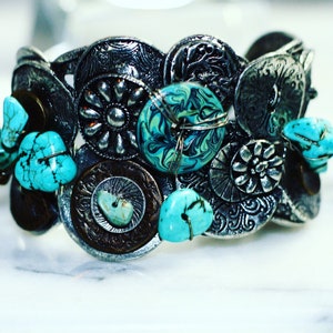Chico Navajo Turquoise Sterling Silver Cuff  Bracelet