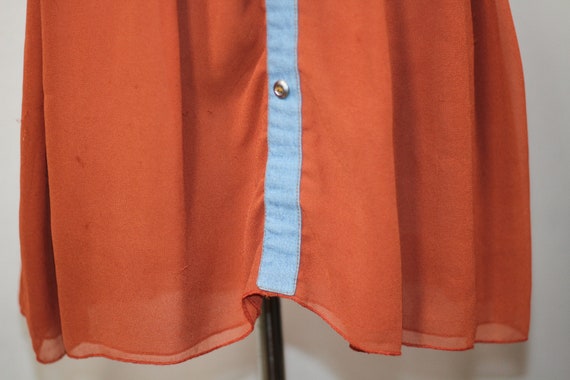 Orange & Denim Dress - image 6