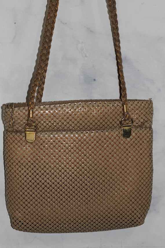 Gold Sequin Mesh Shoulder Handbag - image 7