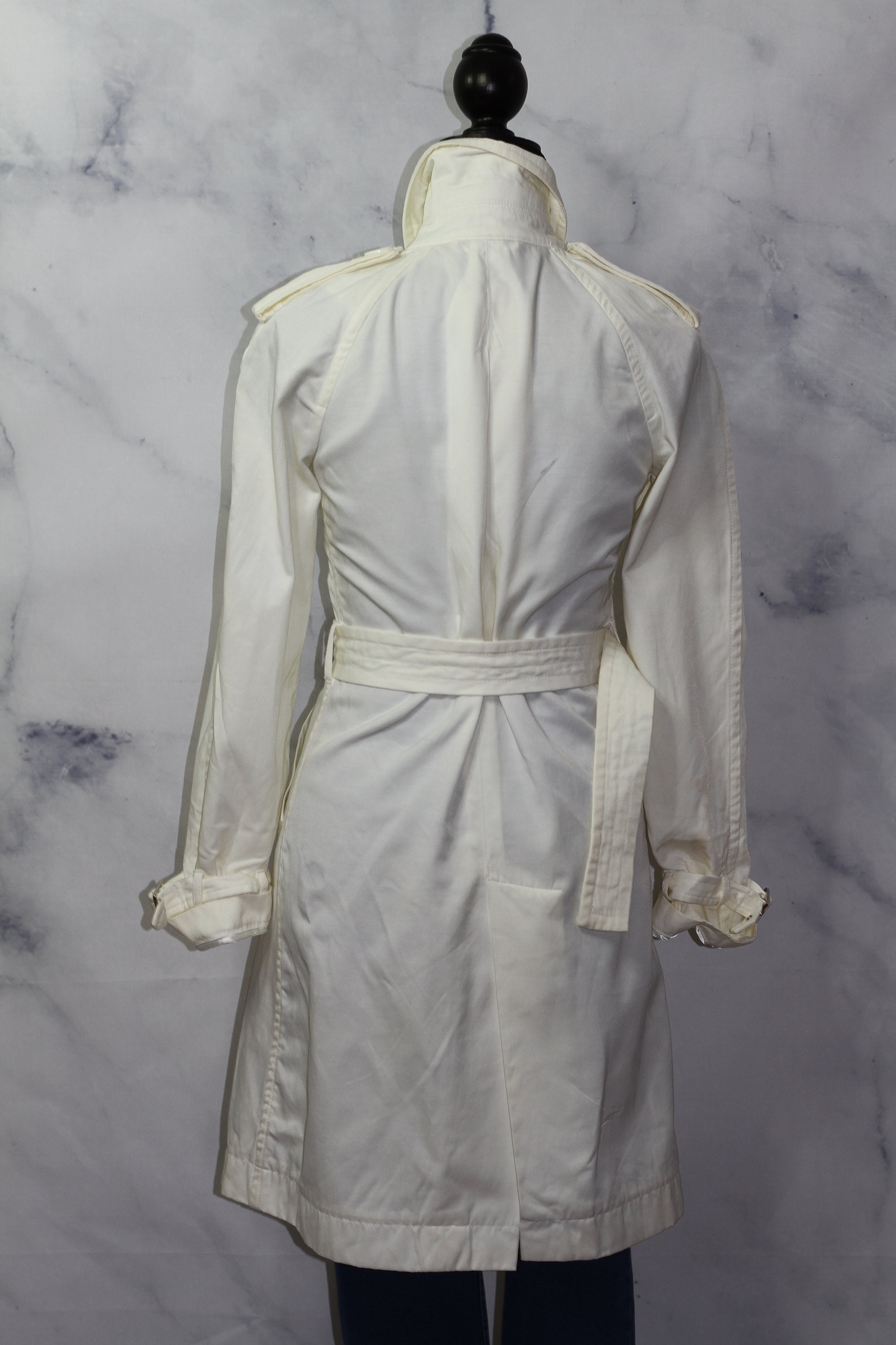 Vintage Express Winter White Trench Coat XS Etsy