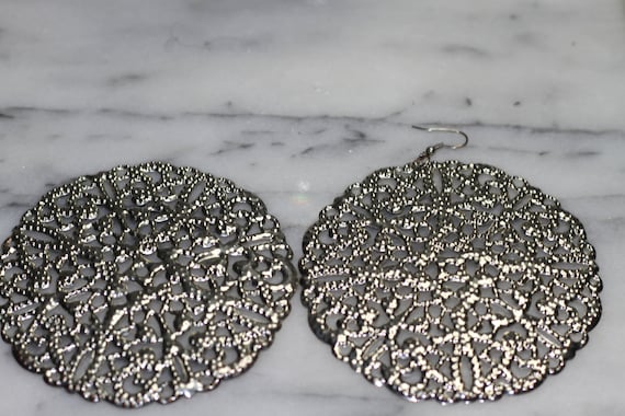 Snowflake Silver Earrings - image 4
