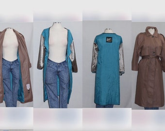 London Fog Zweireihiger Trenchcoat & Weste