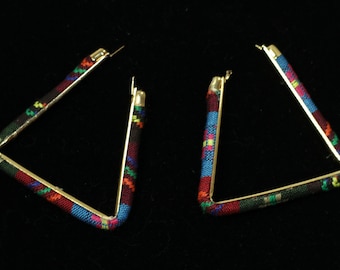Multi Color Triangular Earrings