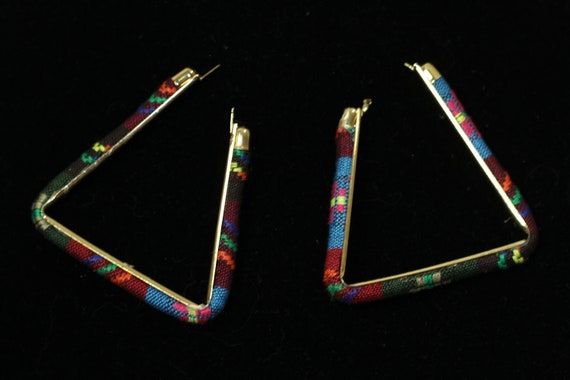 Multi Color Triangular Earrings - image 1