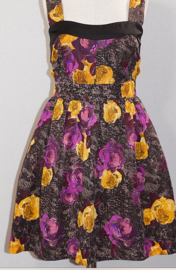 Purple & Yellow Silk Dress - image 7