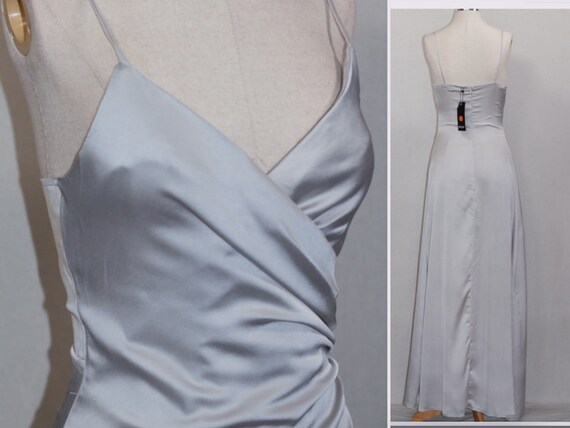 Silver Satin Gown - image 3