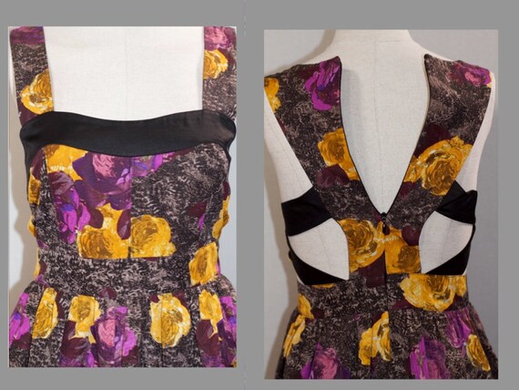 Purple & Yellow Silk Dress - image 3