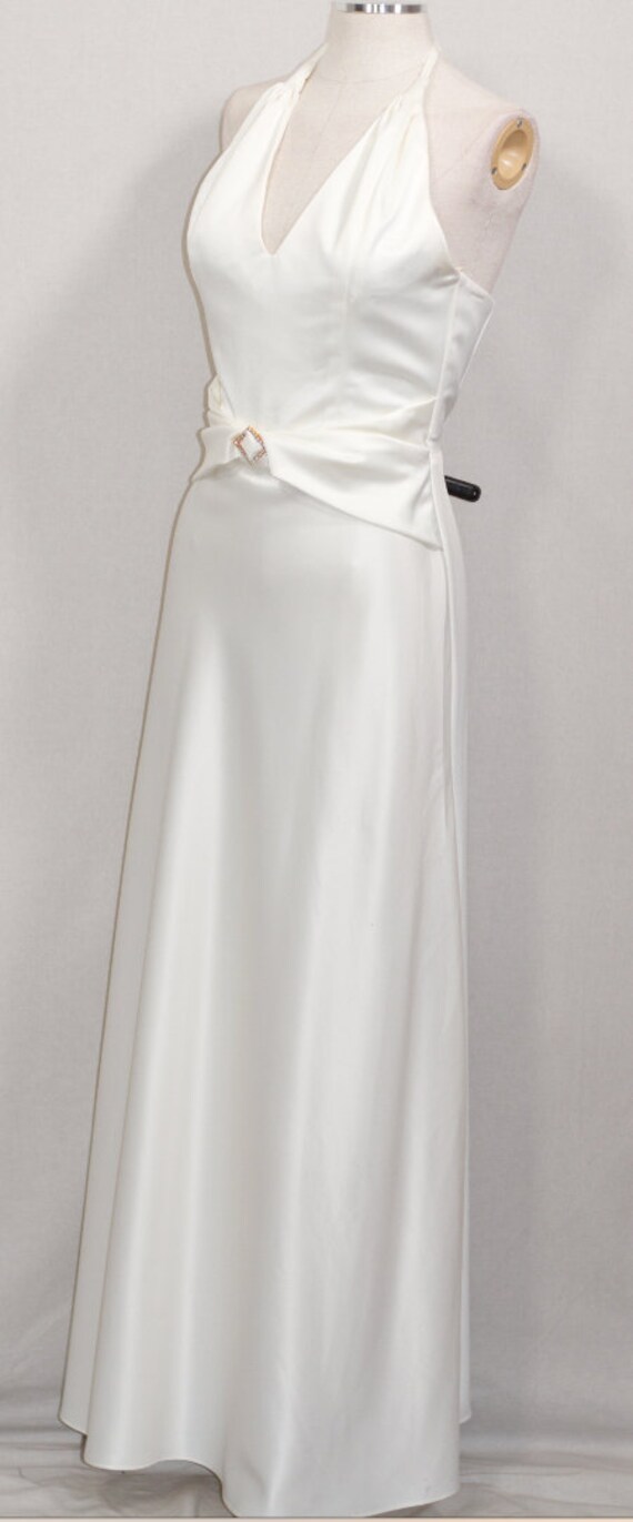 Let's Fashion White Halter Gown - image 7