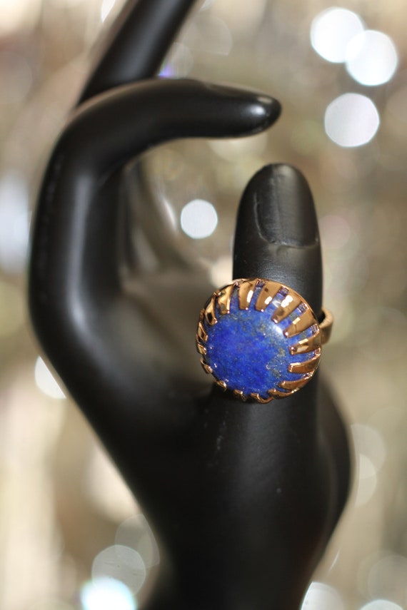 Gold ring with Blue Stone