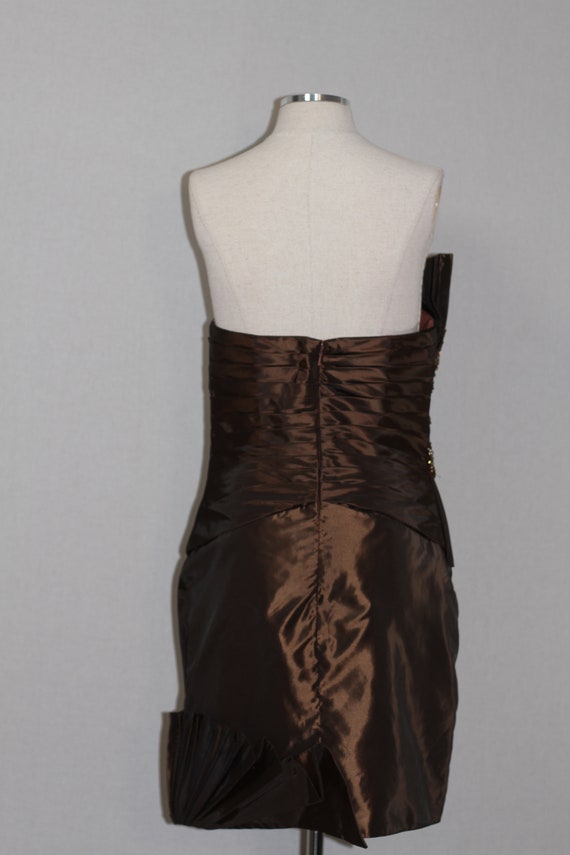 Tony Bowls Brown &  Gold Gown - image 8