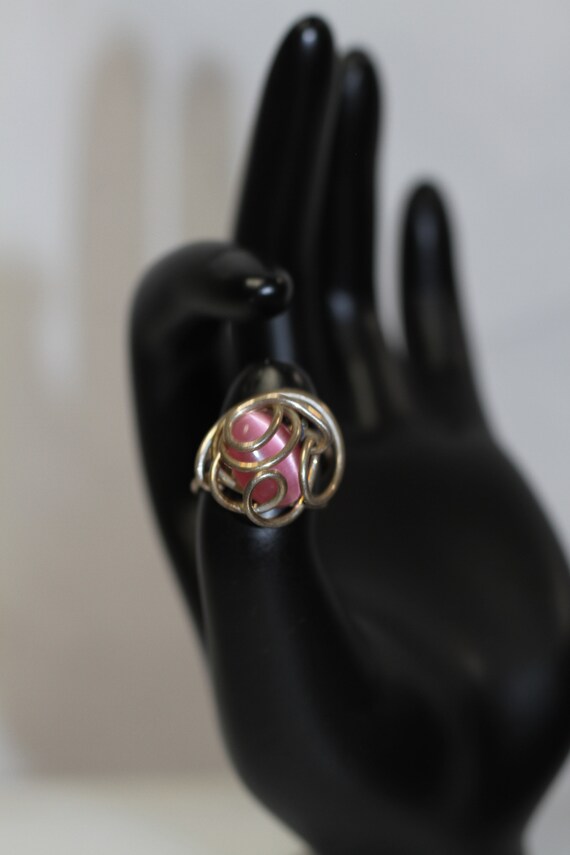 Silver Ring with Pink Stone (5) - image 5