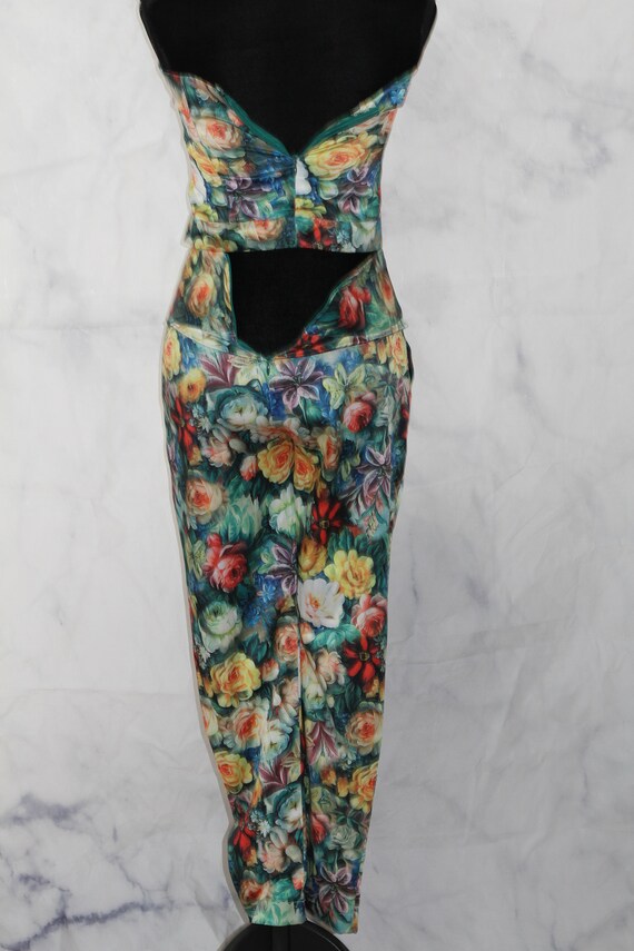 Silk Floral Top + Pants Set (s) - image 3