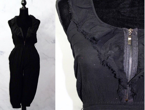 Black Cotton Jumpsuit