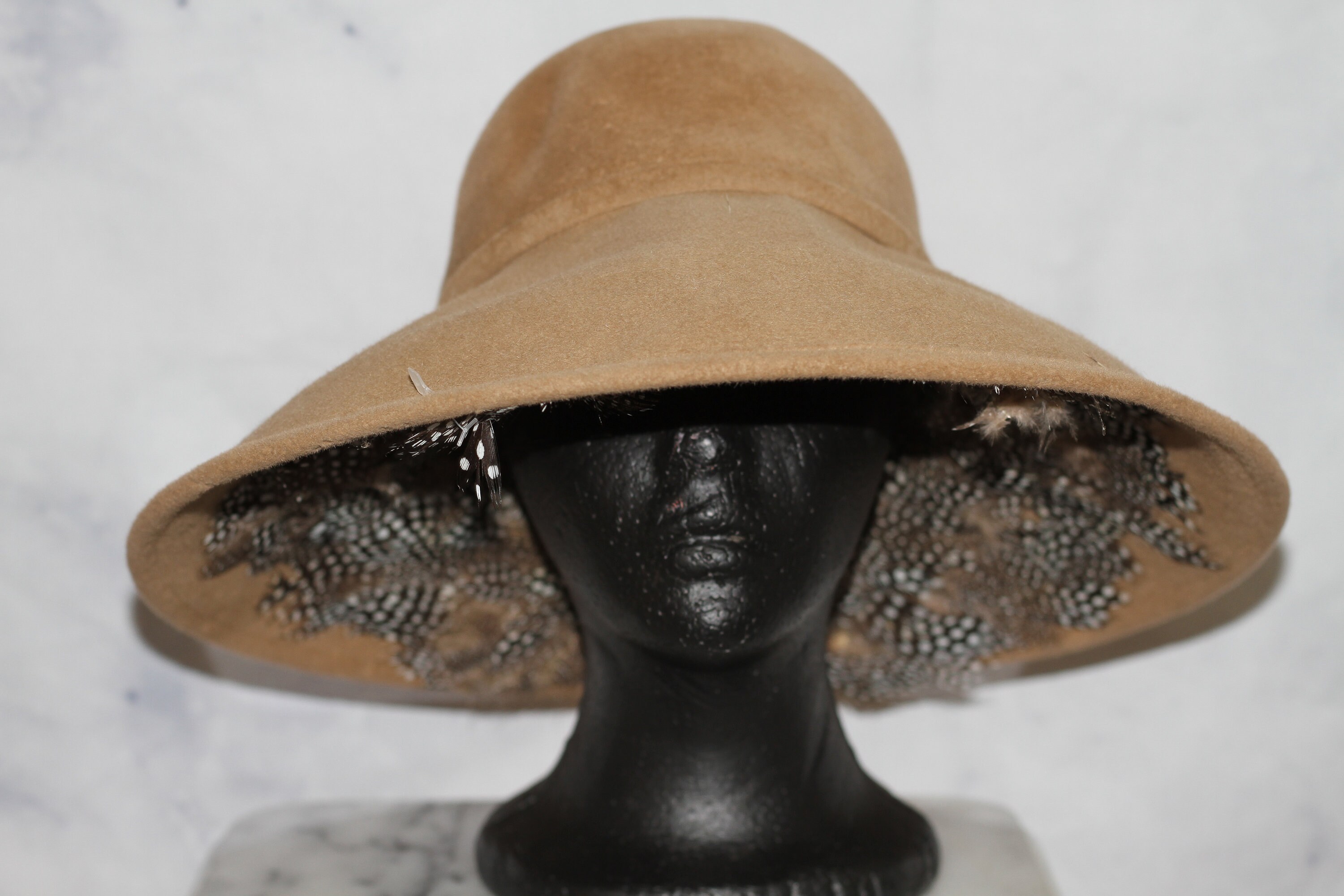 Jack McConnell Original Wool Bowler Hat with Feath Jack Mcconnell Original Wool Bowler Hat With Feathers (7) - Etsy main image 3