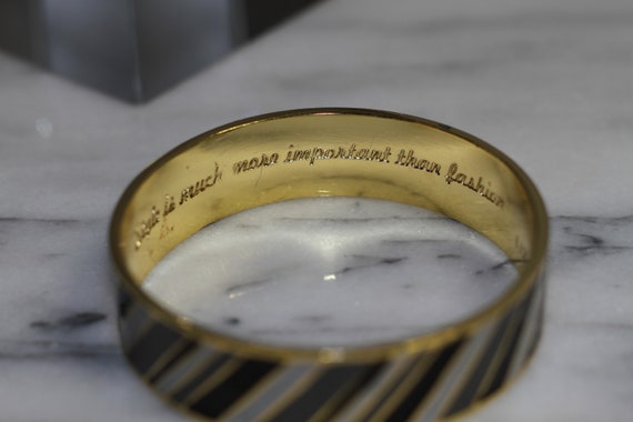 Liz Claiborne Gold & Black Bangle - image 7