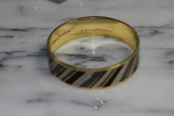 Liz Claiborne Gold & Black Bangle - image 5