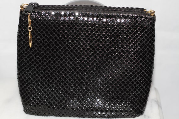 Black & Gold Sequin Envelope Clutch Handbag - image 6