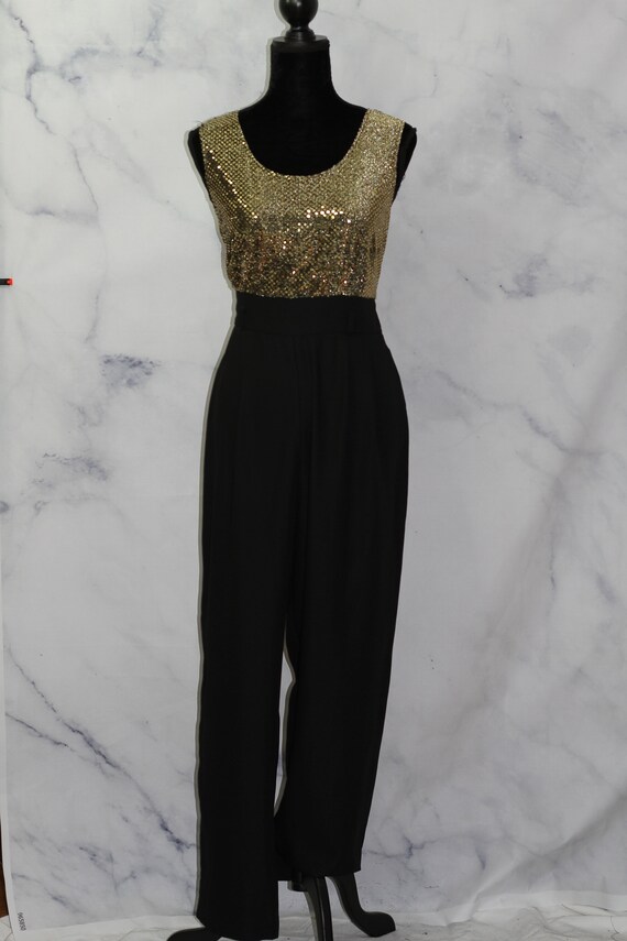 John Roberts Gold Metallic Jumpsuit  (10T) - image 7