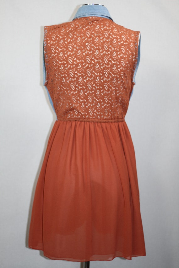 Orange & Denim Dress - image 10