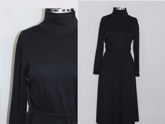 Land's Ends Black Cotton Dress - image 1